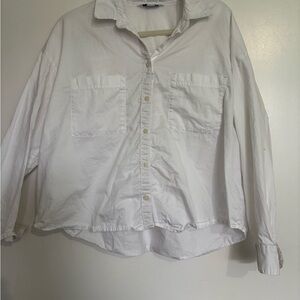 Old Navy White Casual Button Down Shirt
